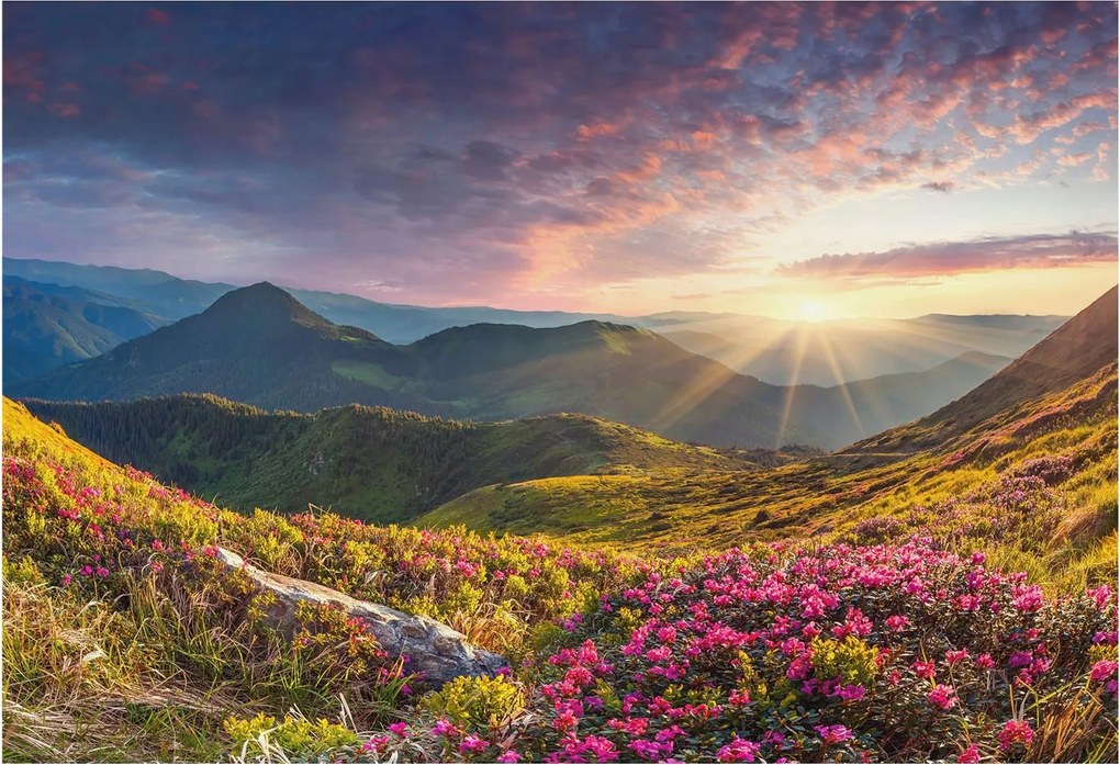 Flizelina fotótapéta Nappaliba és Hálószobába Hegyi panoráma 152x104