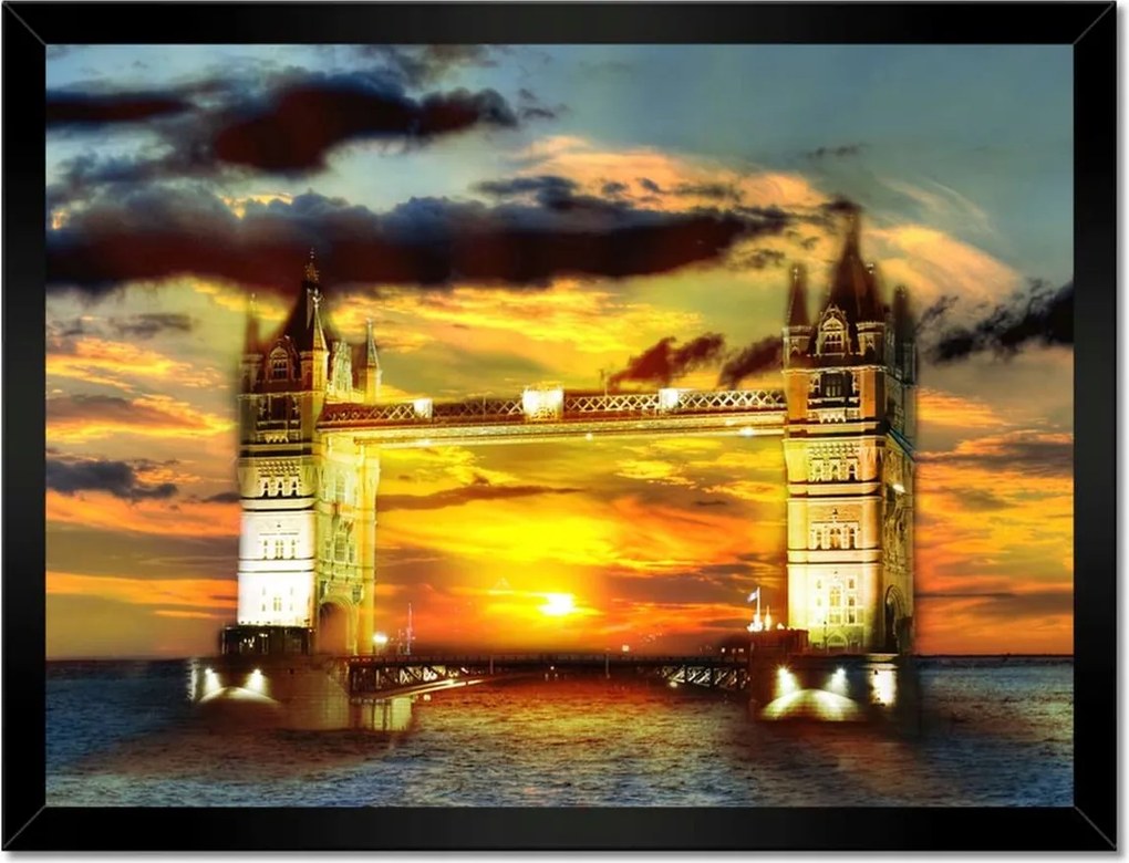 Poszterek keretben 40x30 Tower Bridge London Anglia Naplemente