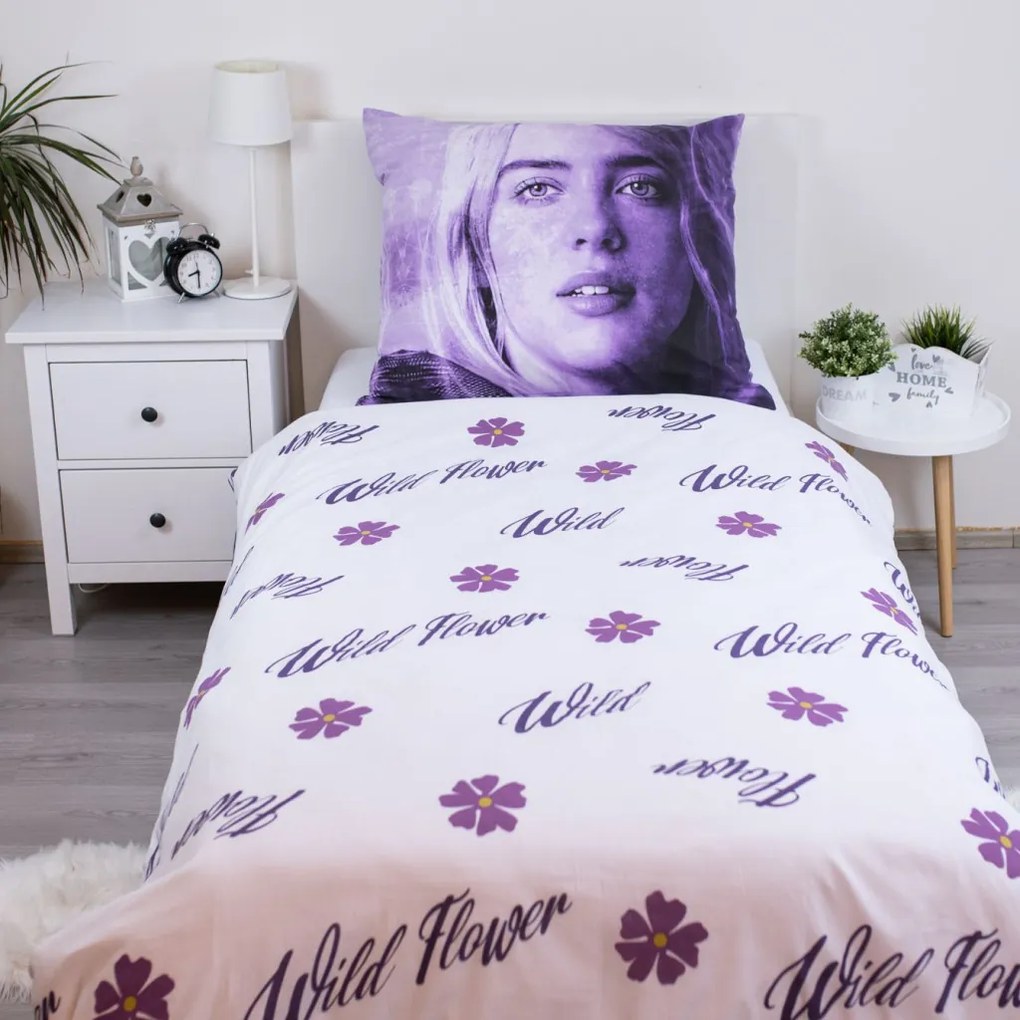 Billie Eilish Wild Flower ágyneműhuzat 140×200cm, 70×90 cm