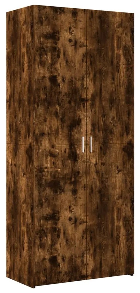 füstös tölgy színű szerelt fa magasszekrény 80 x 42,5 x 185 cm