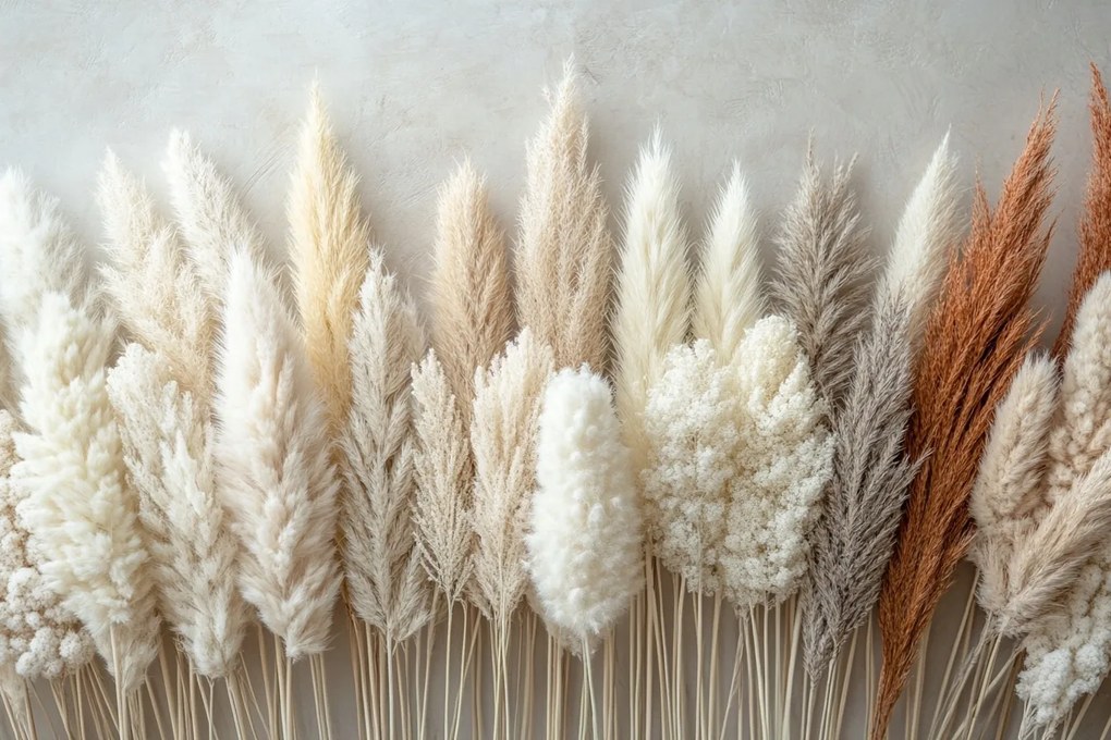 Canvas Vászonkép Dekoráció Szárított Pampas Fű Boho Színes 120x80