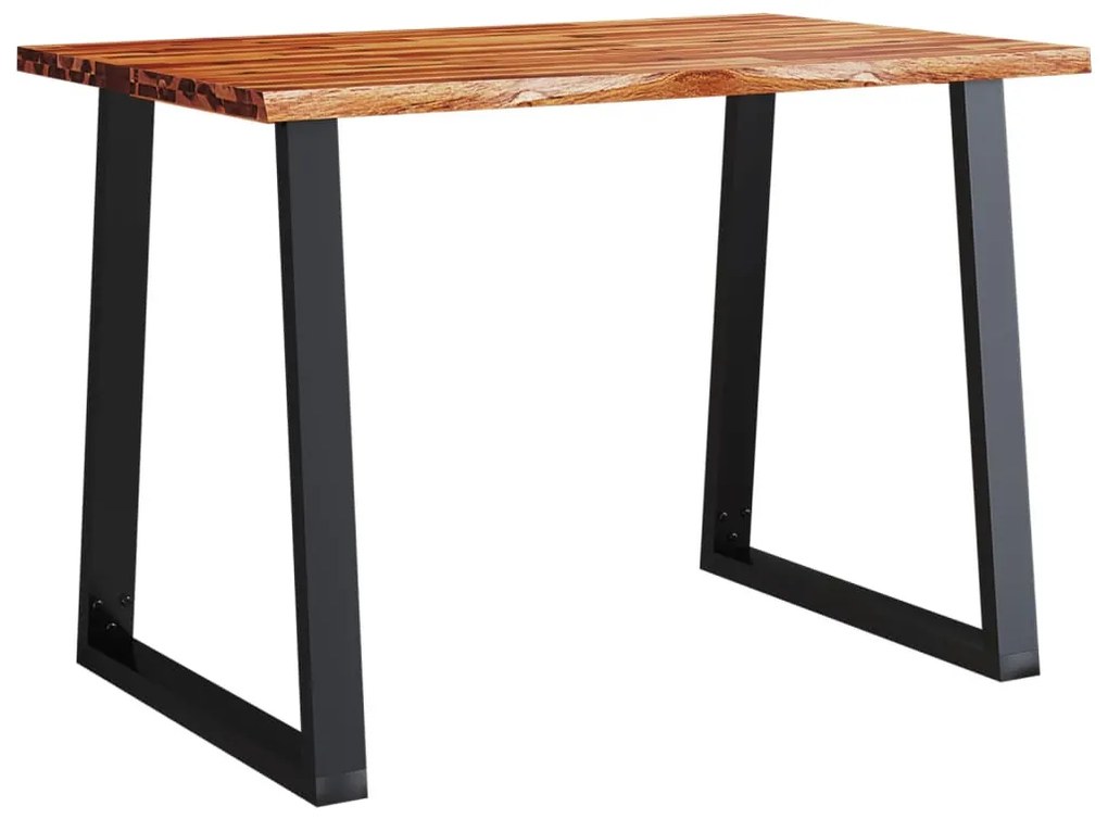 tömör akácfa étkezőasztal természetes éllel 110 x 70 x 75 cm