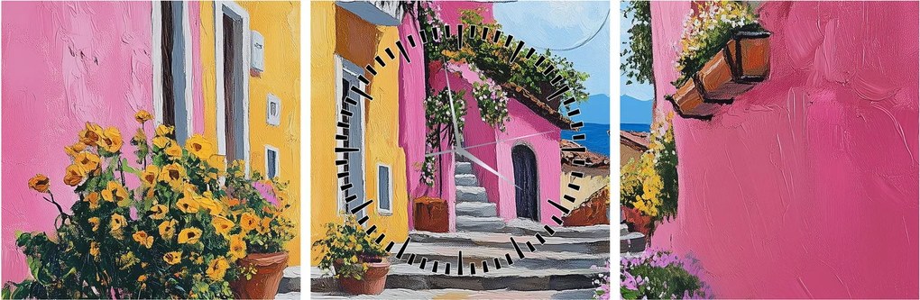 Kép - Rózsaszín sikátor (órával) (90x30 cm)