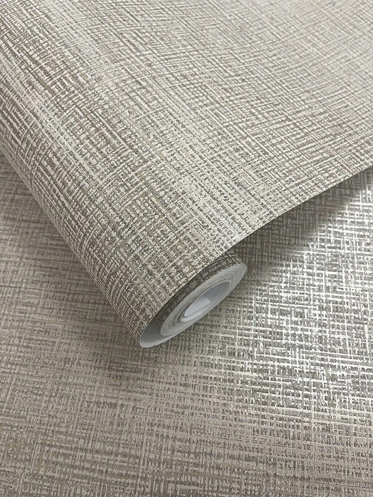 Holden Decor Essence Brocade taupe fémhatású szövet hatású vlies tapéta – 66293