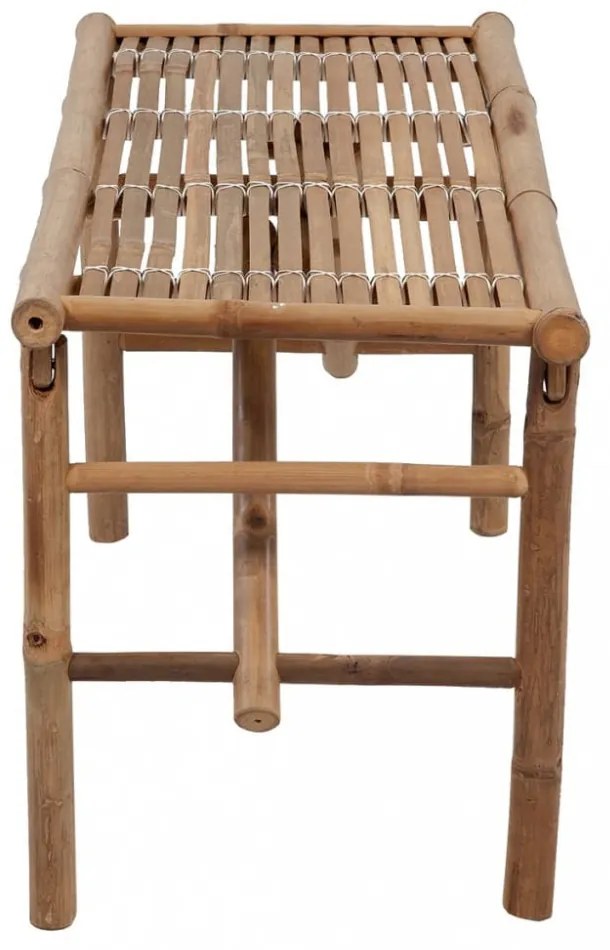 összecsukható bambusz kerti pad párnával 118 cm