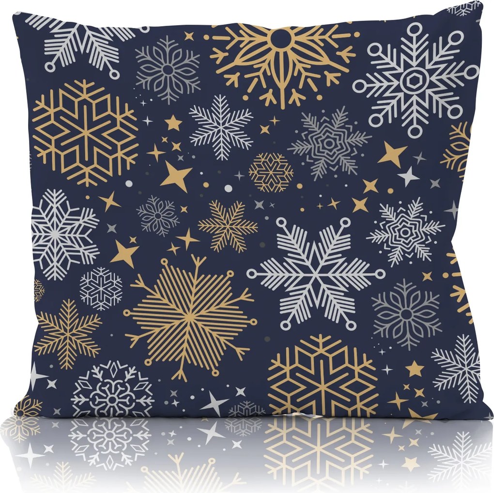 Karácsonyi Párnahuzat 45x45 Holly Jolly Hópehely 009