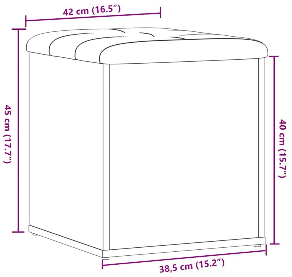 tárolópad antik fa 42 x 42 x 45 cm szerelt fa