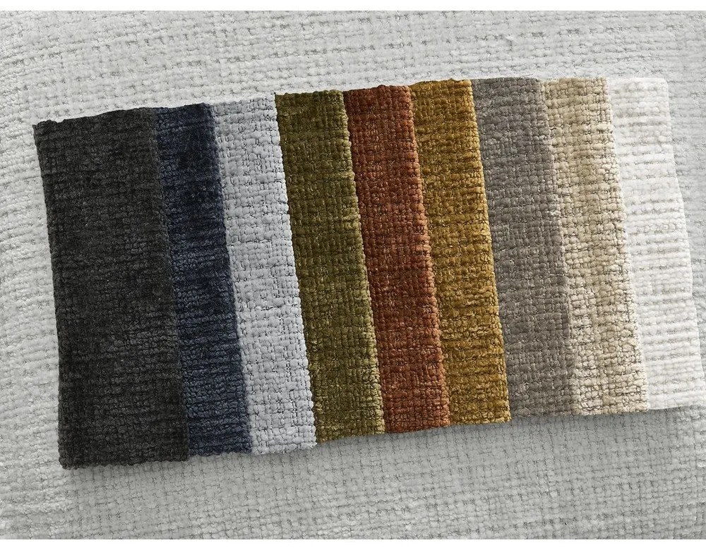 Világosszürke zsenília sarokkanapé (bal oldali-heverő résszel) Leonore – Bobochic Paris