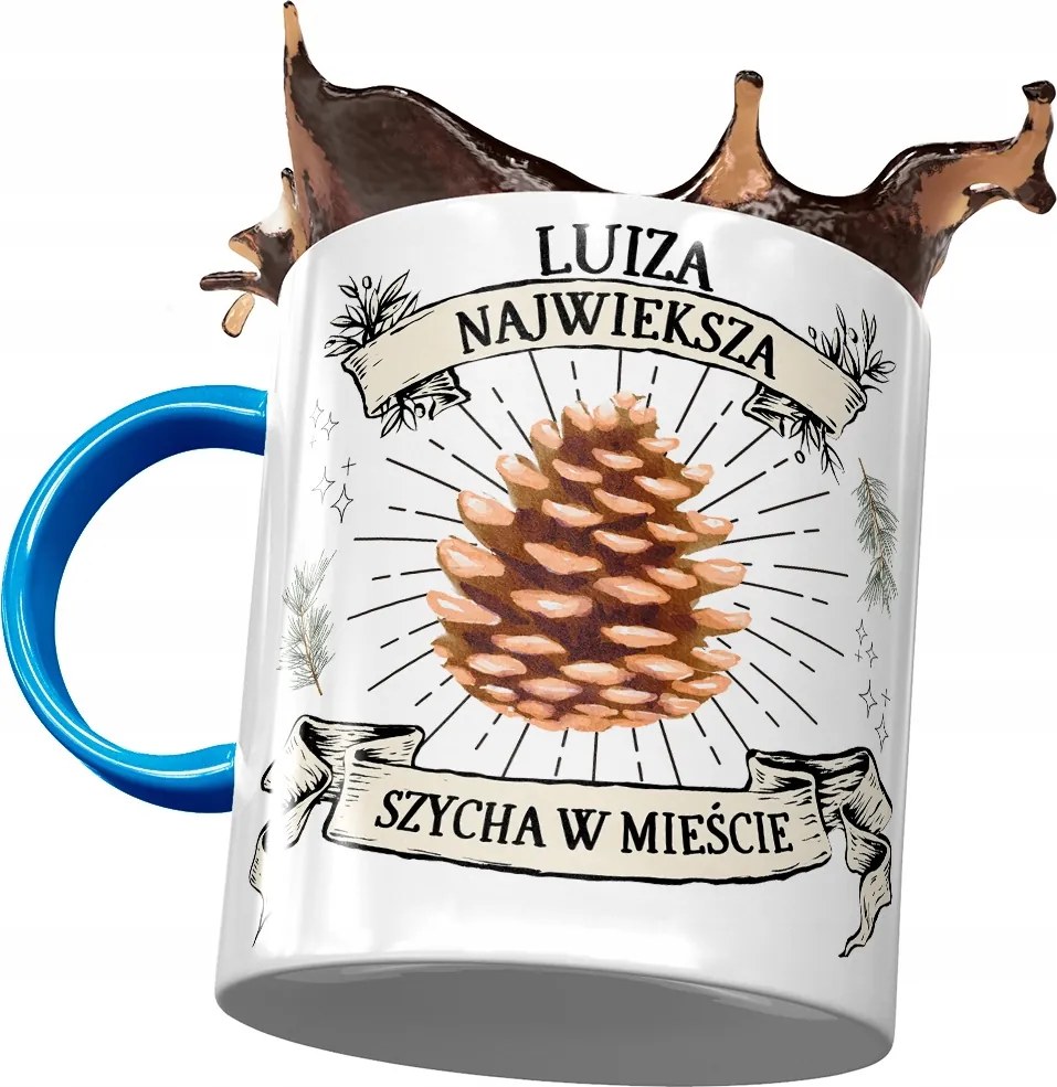 Kék Bögre Lujza Feleség Barátnő Ajándék Nyomtatott Fotóval