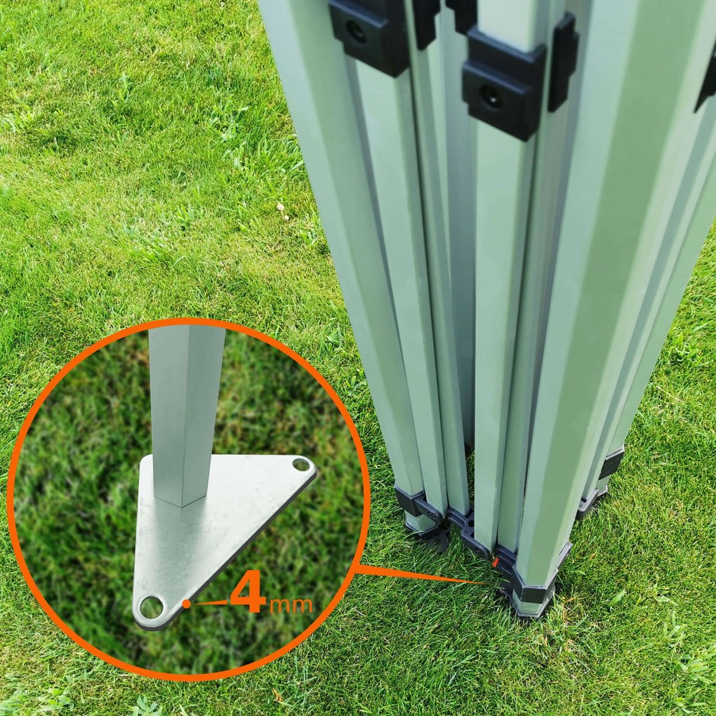 Exkluzív megoldás az Ön marketingjéhez: Ollós sátor 2x2 m – Erőfeszítés nélkül, maximális hatással! - plusz 3 oldalfal - Fekete