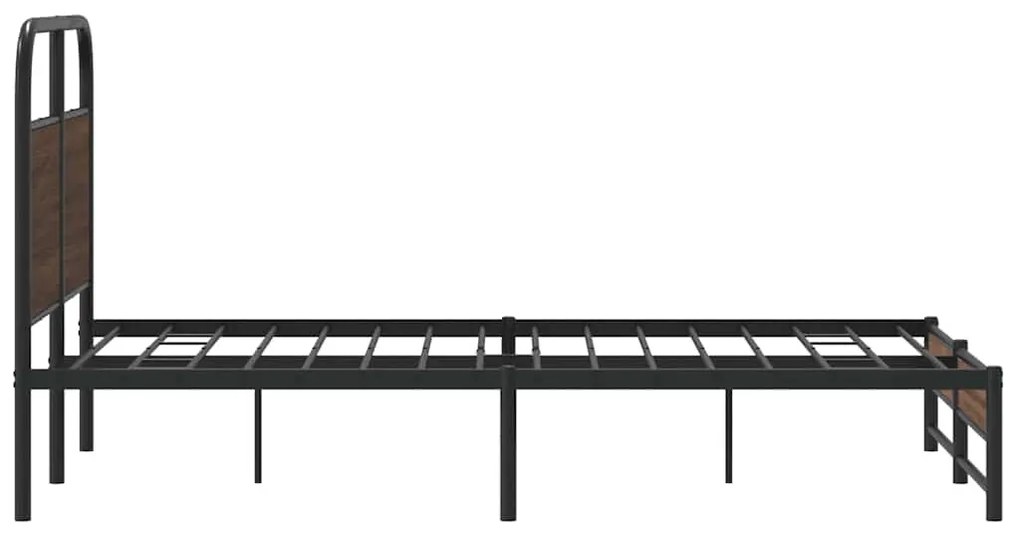 ágykeret matrac nélkül 120x200 cm barna tölgyfa műfa