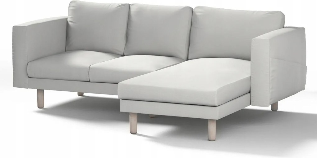 Dekoria Norsborg 3 személyes kanapé huzat Ikea székkel, szürke