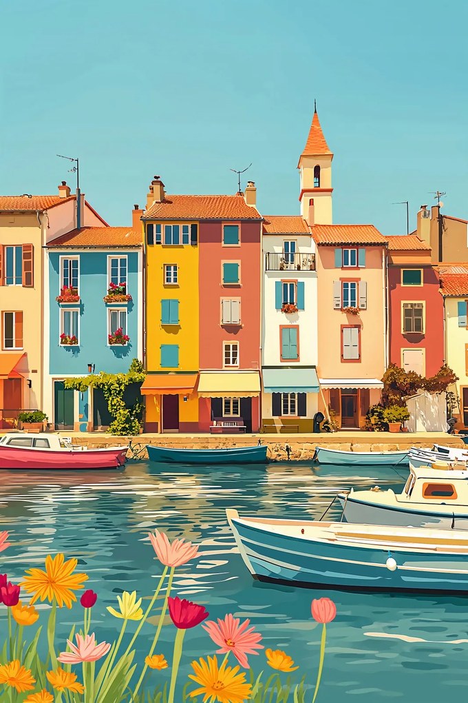 Poszter 30x45cm Többszínű tengerpart