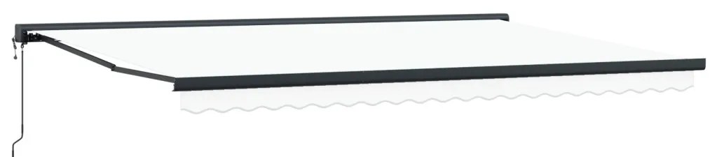 Automatikus behúzható napernyő fehér 500x300 cm