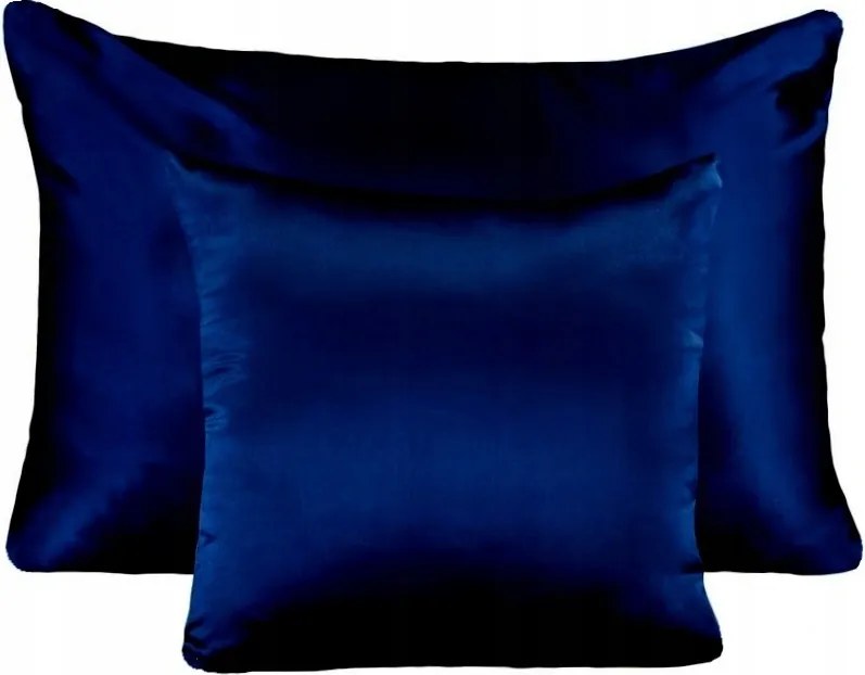 100% Selyem párnahuzat 50x70 párnahuzat Navy Bl sötétkék