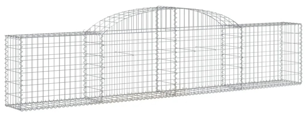 12 db íves horganyzott vas gabion kosár 300x30x60/80 cm
