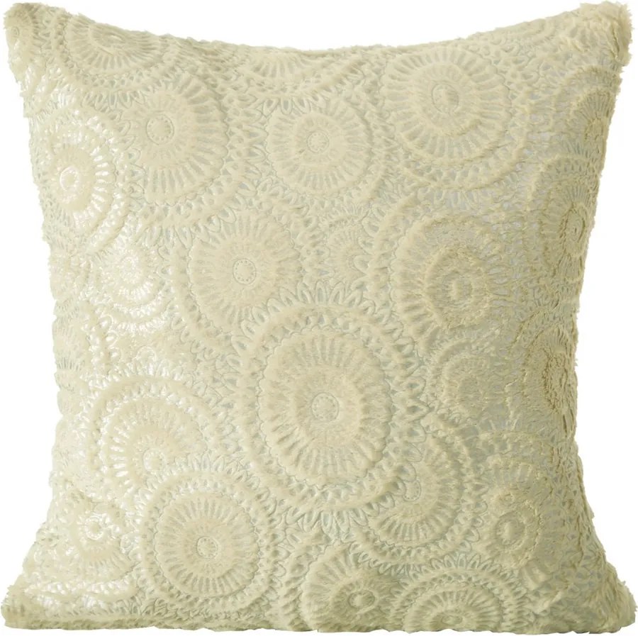 Párnahuzat 45x45 Ofelia bézs dombornyomott mikroszálas