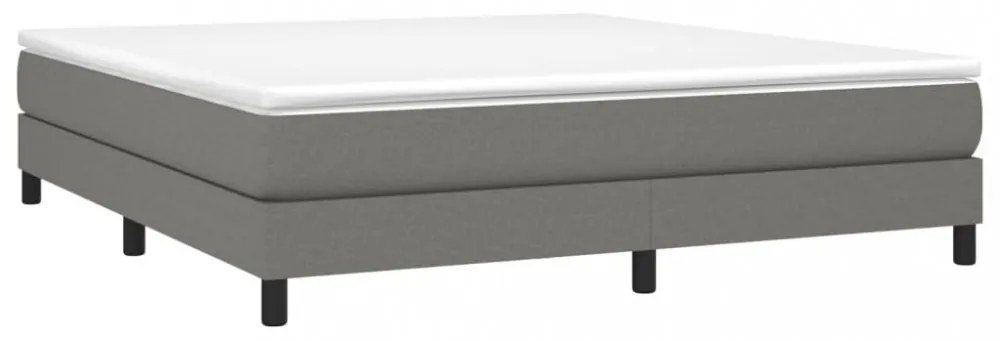 sötétszürke szövet rugós ágykeret 160 x 200 cm