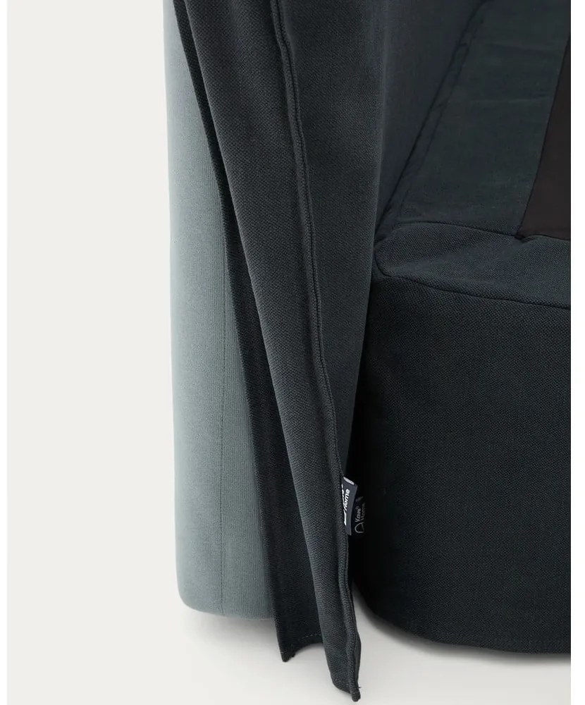 Antracitszürke kárpitozott franciaágy 160x200 cm Jaira – Kave Home