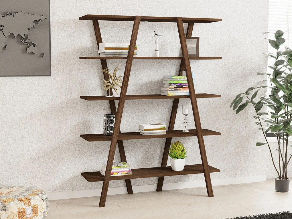 könyvespolc Perla - Walnut