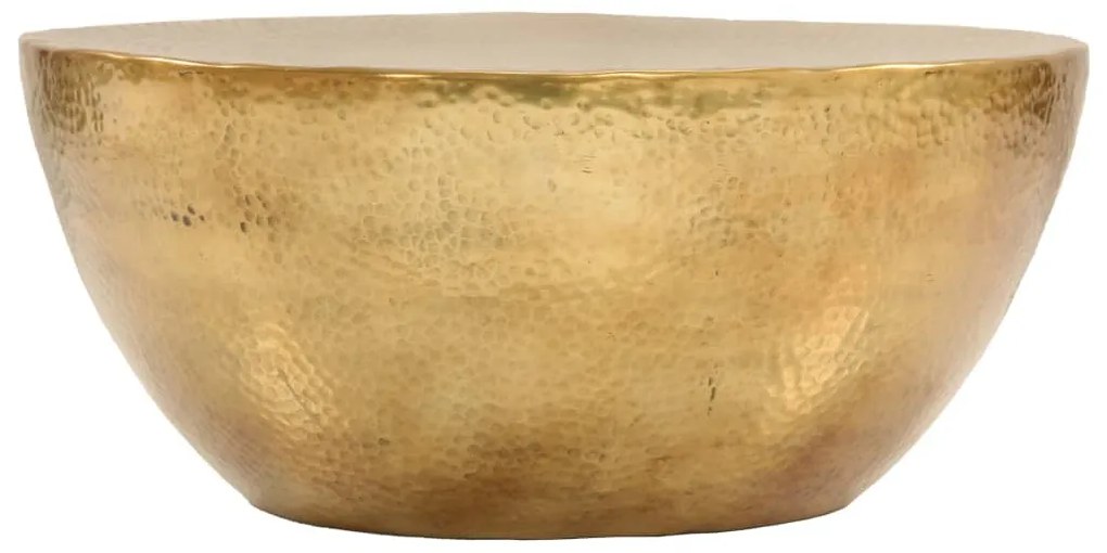 Rézsárga kalapált alumínium dohányzóasztal 70 x 30 cm