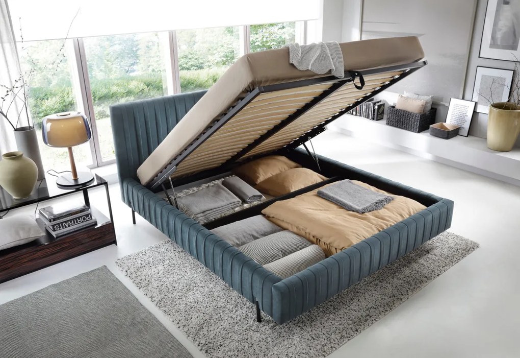 PLIO kárpitozott ágy, 160x200, relax 38