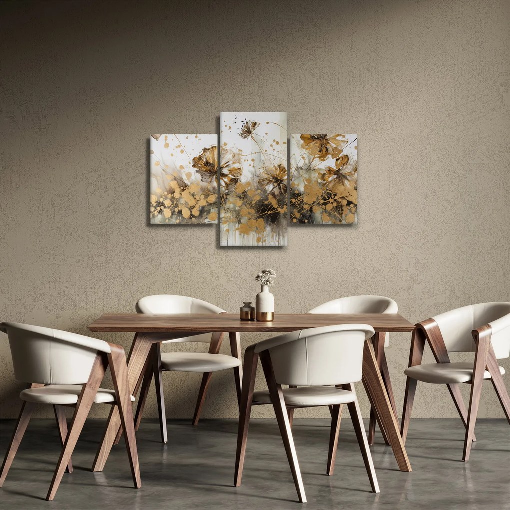 Kép - Absztrakt virágos festmény (90x60 cm)