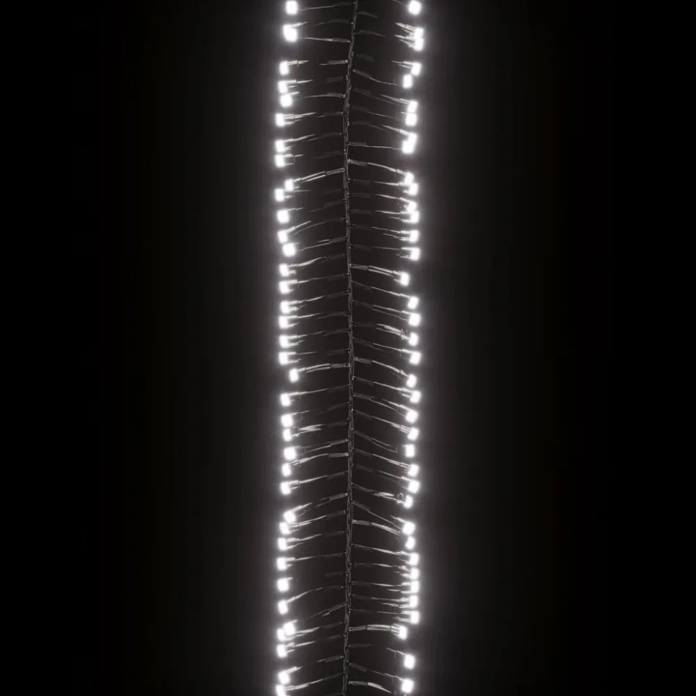 hideg fehér fényű fürtös PVC LED-szalag 2000 LED-del 17 m