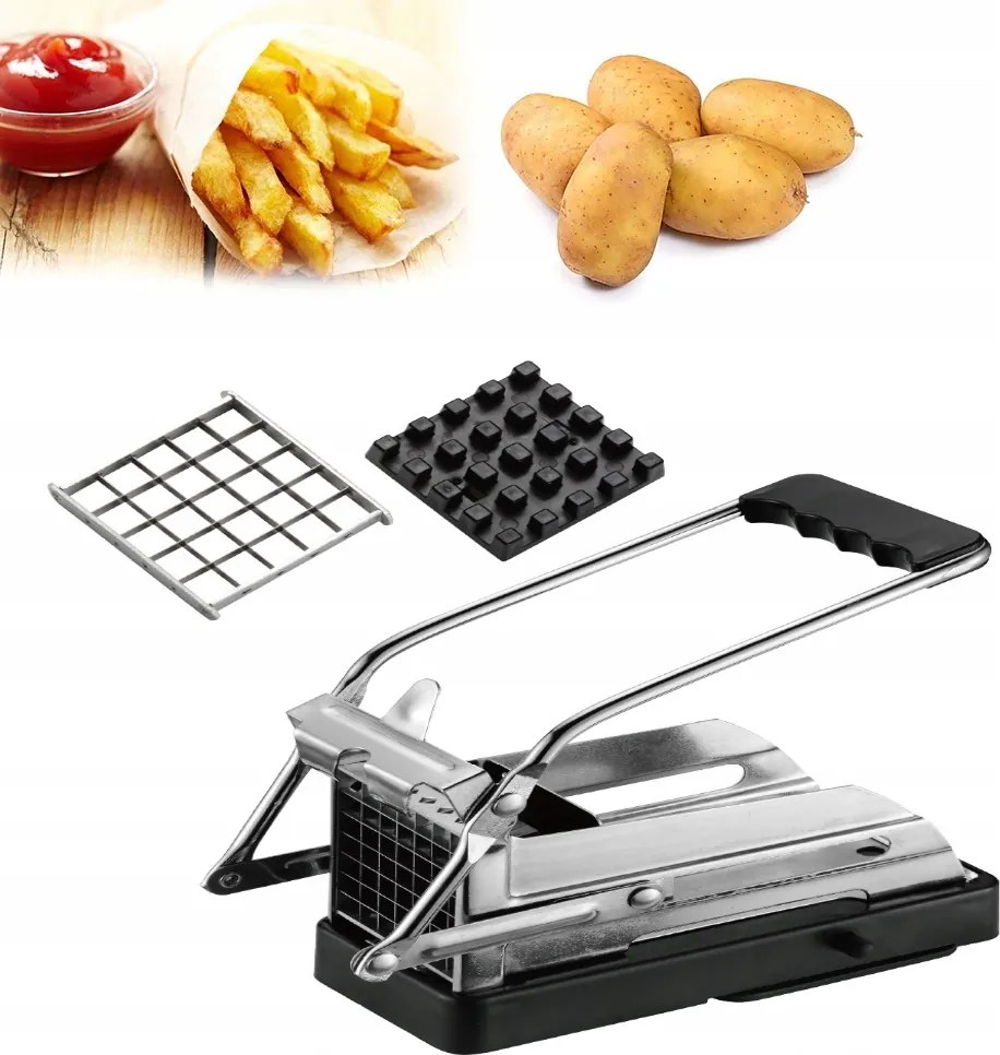 Burgonya hasábburgonya szeletelő gép acél 2 Penge