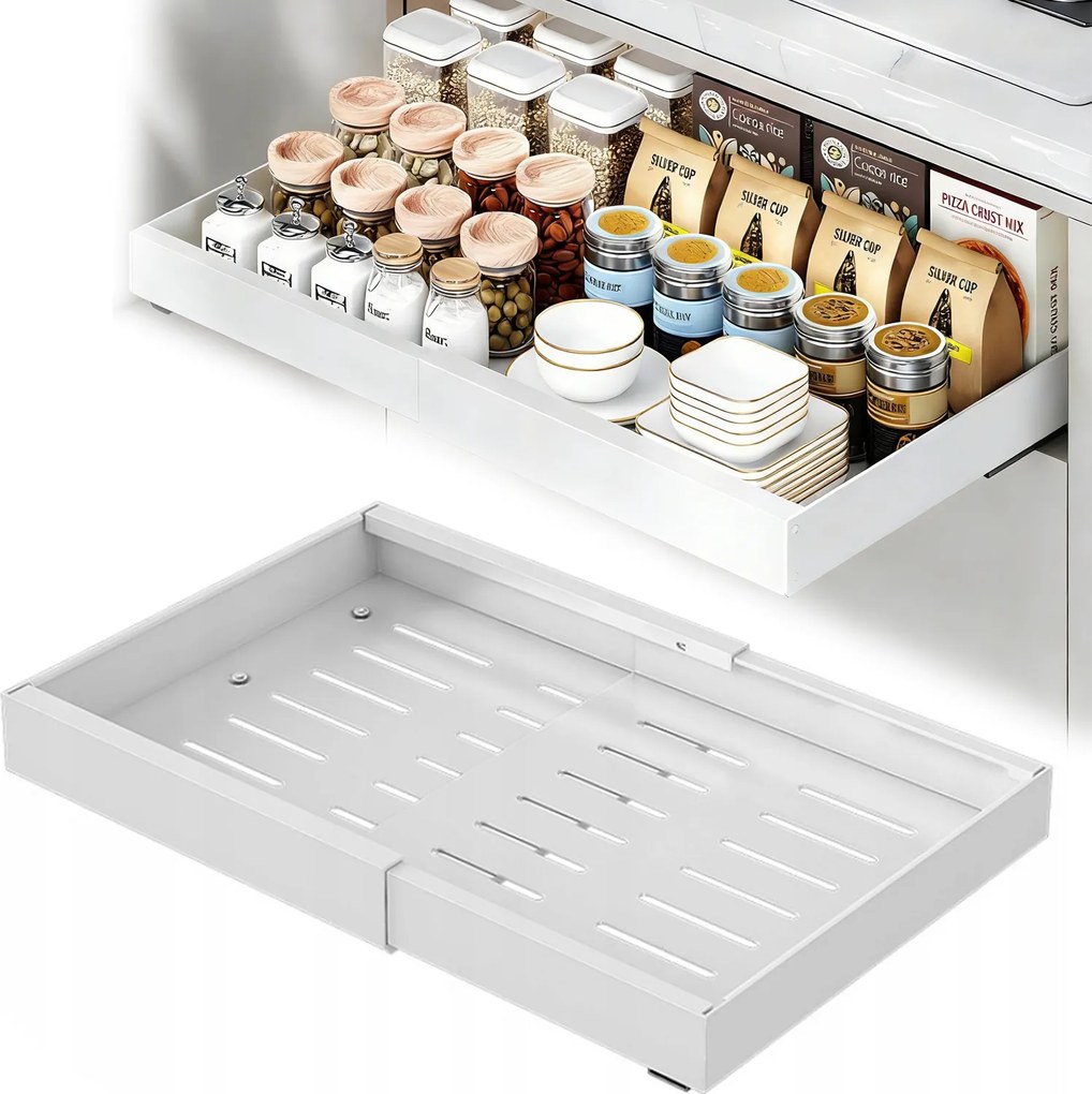 2db kihúzható fiókrendező a konyhaszekrényekhez, állítható