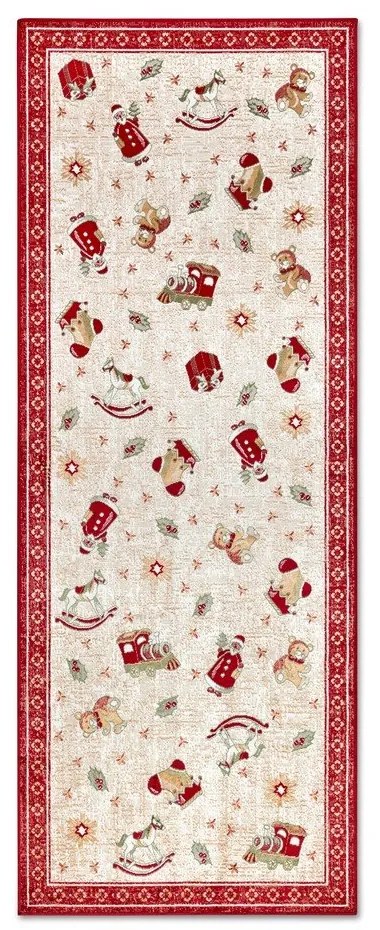 Piros pamutkeverék futószőnyeg karácsonyi mintával 80x200 cm Toy's Delight Red Christmas – Villeroy&amp;Boch