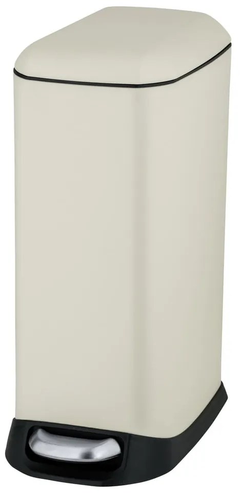 Krémszínű acél pedálos szemetes 12 l Design – Wenko