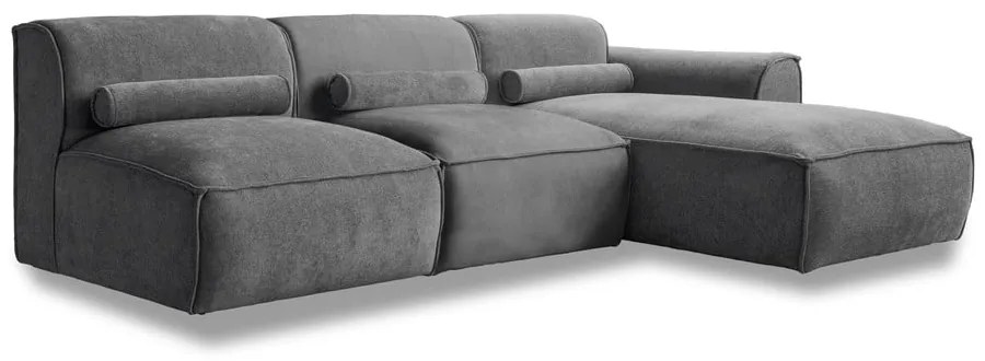 Szürke sarokkanapé (jobb oldali) Flex Felix – Miuform