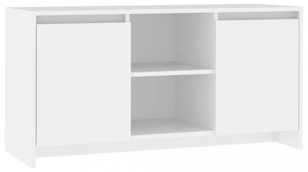 fehér szerelt fa TV-szekrény 102 x 37,5 x 52,5 cm