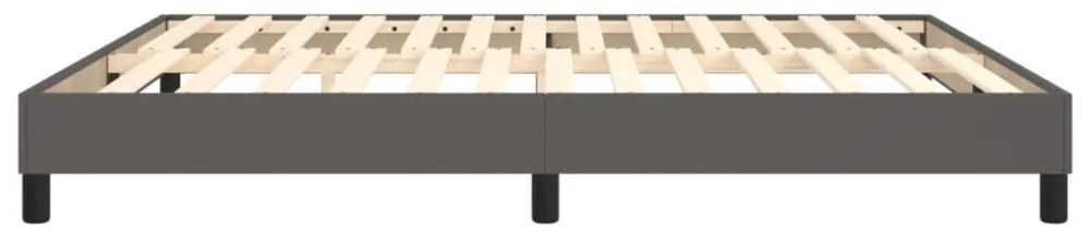 szürke műbőr rugós ágykeret 160x200 cm