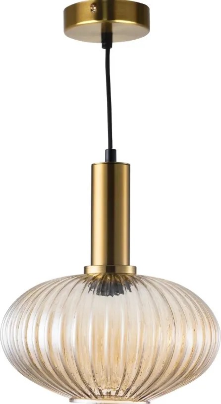 Függő mennyezeti lámpa E27 Norfolk Amber üveg/fém Goldlux