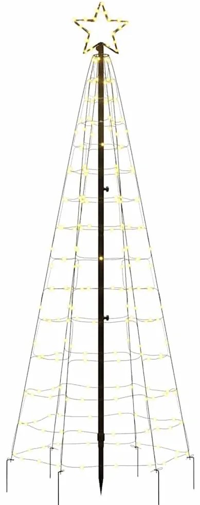 meleg fehér LED karácsonyfa tüskékkel 220 LED 180 cm