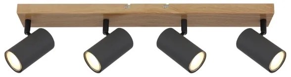Globo 57911-4G - Spotlámpa ROBBY 4xGU10/35W/230V szürke/barna