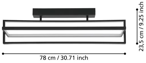 Eglo 900465 - LED Dimmelhető mennyezeti lámpa SIBERIA LED/34W/230V + távirányító