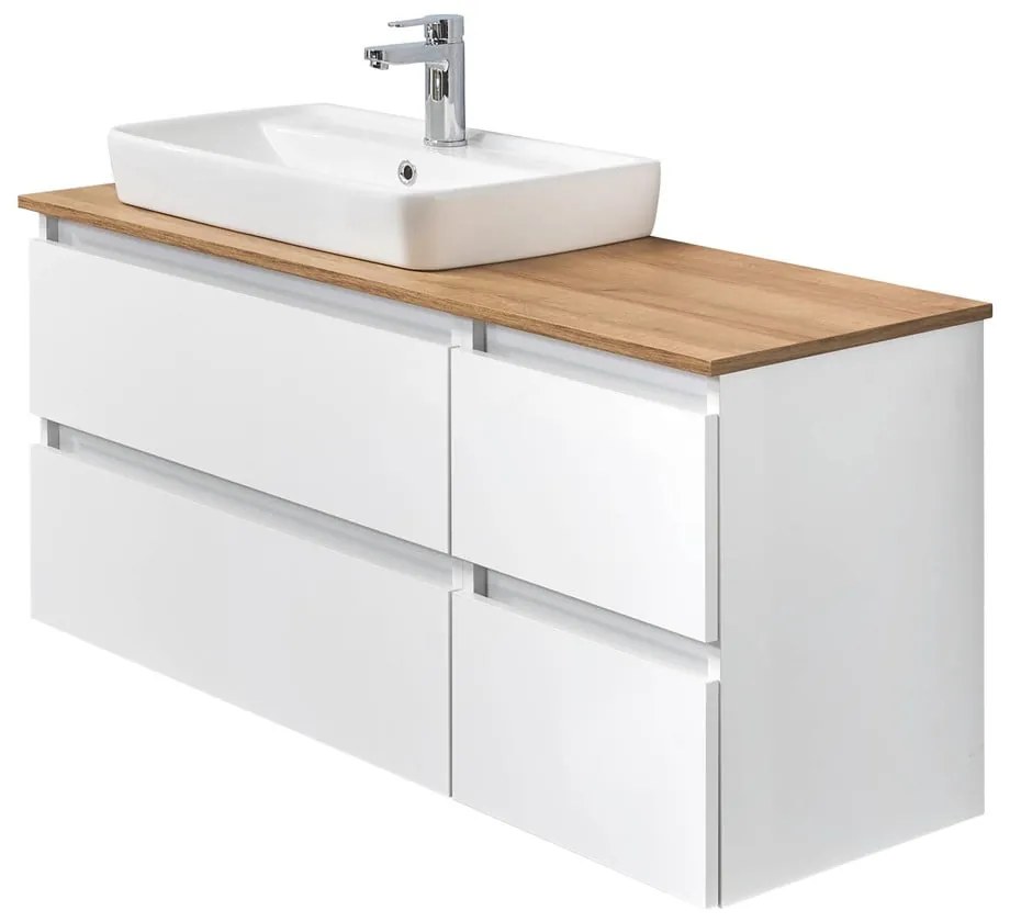 Fehér függő szekrény mosdókagyló nélkül 110x53 cm Set 360 - Pelipal