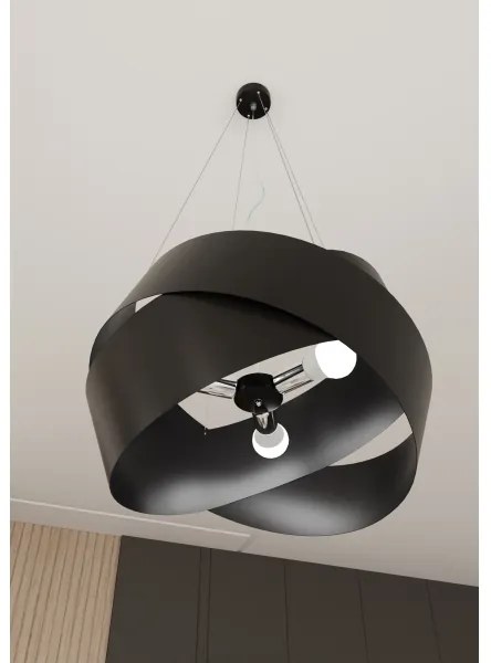 Csillár zsinóron VIENO 3xE27/15W/230V fekete