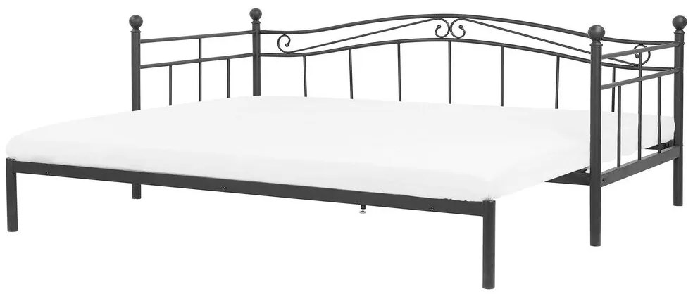 Széthúzható ágy 80 cm TULO (fekete) (ágyráccsal). 1022656