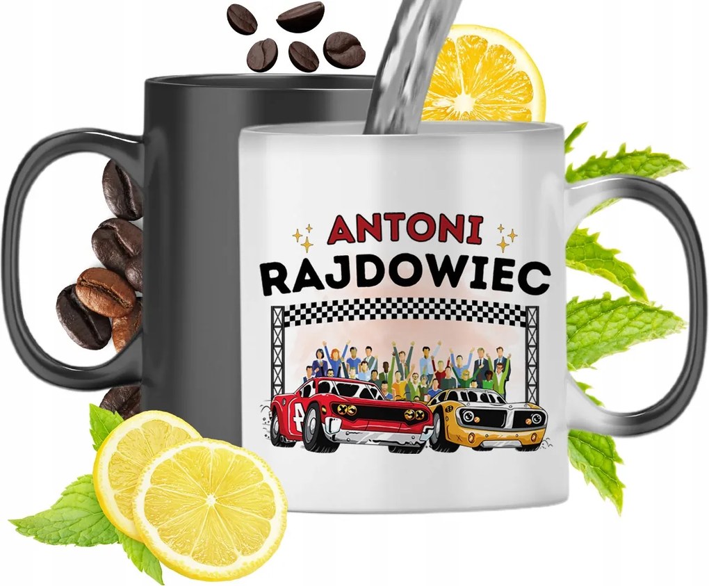 Mágikus bögre Antalnak Fekete matt nyomott mintával 330ml