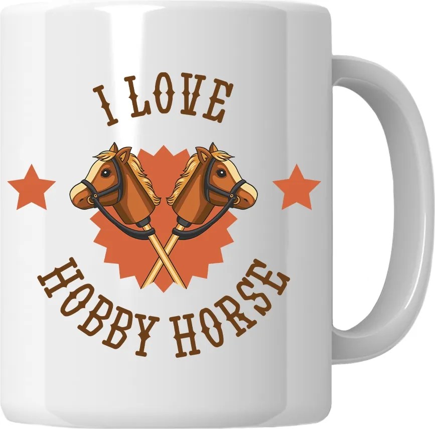 Bögre I Love Hobby Horse Ajándék Nyomtatott Lovak Ló Lovak