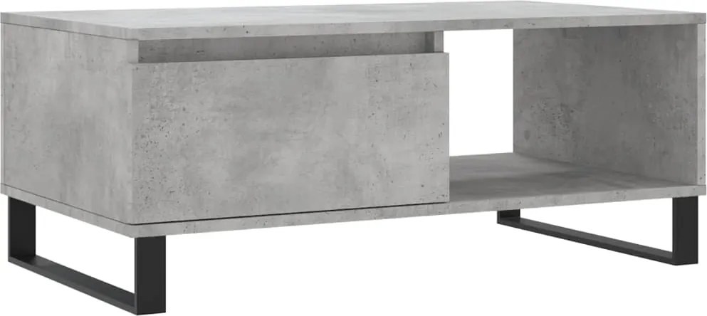 vidaXL betonszürke szerelt fa dohányzóasztal 90x50x36,5 cm