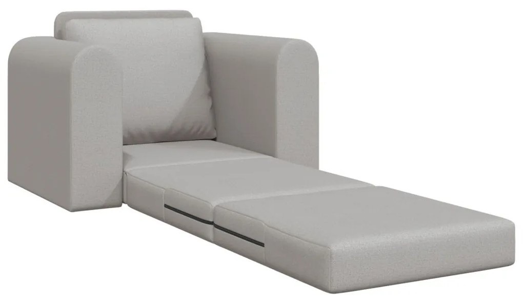 Padlós Sofa Ágy 2 az 1-ben Felhőszürke 98x71x83 cm Textil