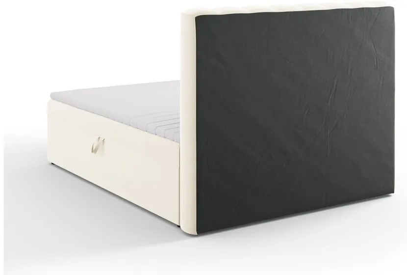 Bézs boxspring ágy tárolóhellyel 160x200 cm Gina – Milo Casa