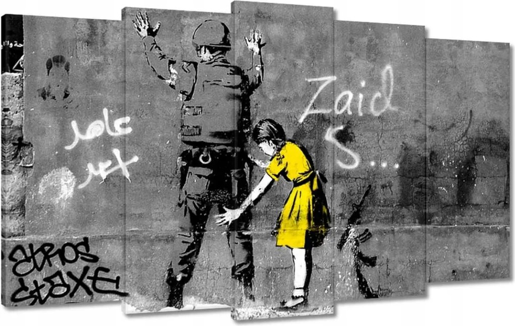 Festmények 100x60 Banksy kislány