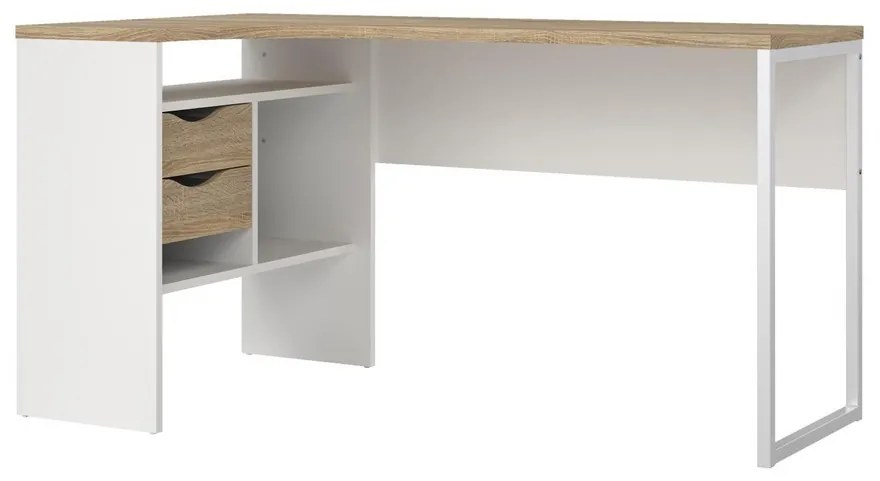 Felix Corner íróasztal, fehér / sonoma tölgy