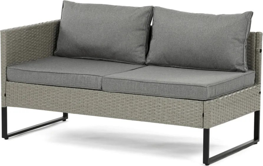 Kerti bútor garnitúra, polyrattan, szürke, AZS-A1915 GREY